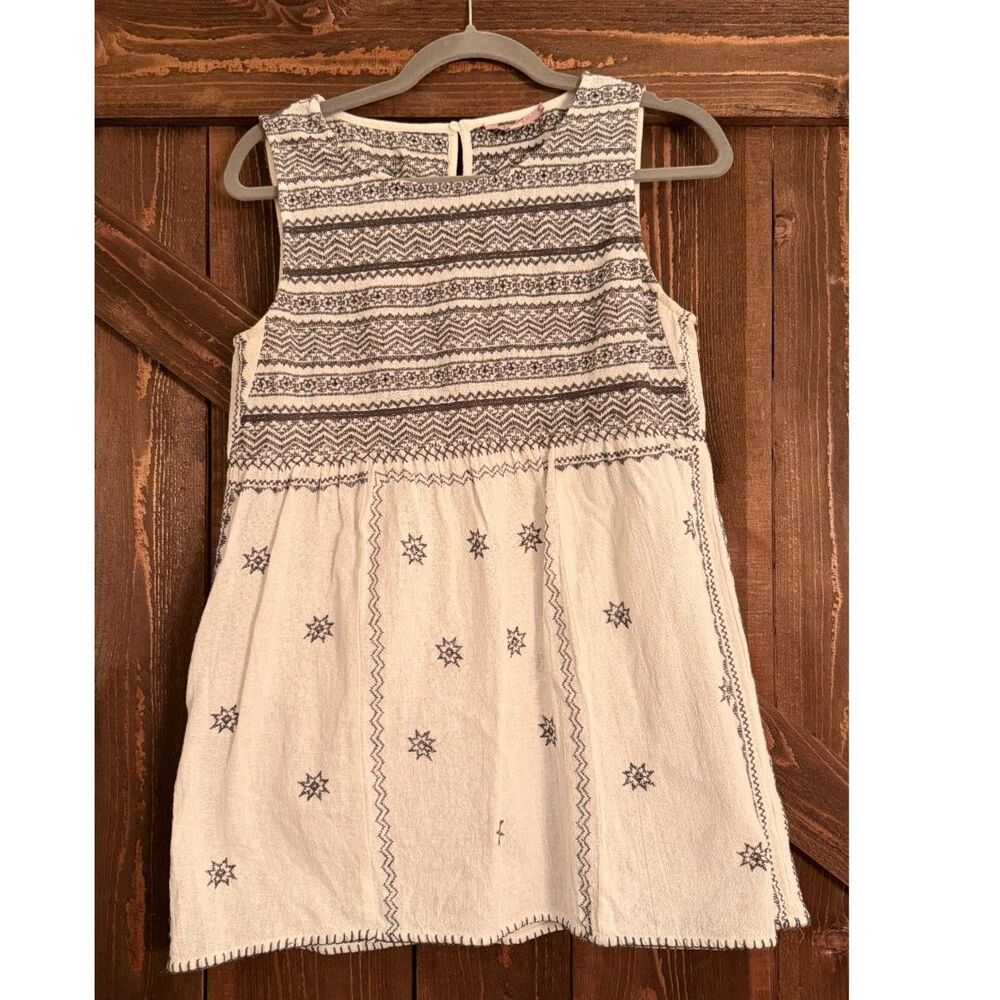 Calypso St. Barth Tunic Striped Southwestern Sleeveless Black White